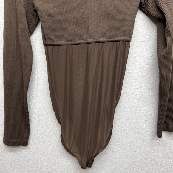 Zara Chic Coquette Feminine Understated Sultry Mesh Womens Bodysuit Size Medium - Picture 7 of 11